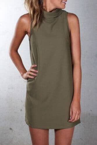 Lässiges Sommerkleid für Damen mit Rollkragen