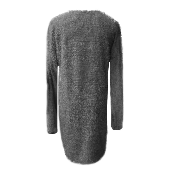 Solid Color Knitted Sweater Dress for Women