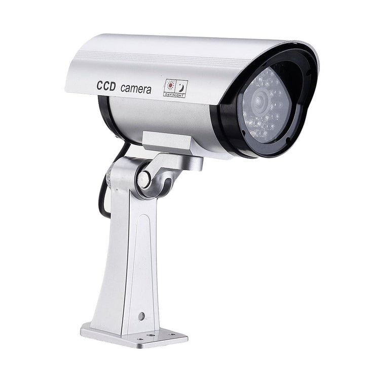 Solar Powered Simulation Camera Security CCTV Dome Camera Outdoor with 30 LED Night Light - MRSLM