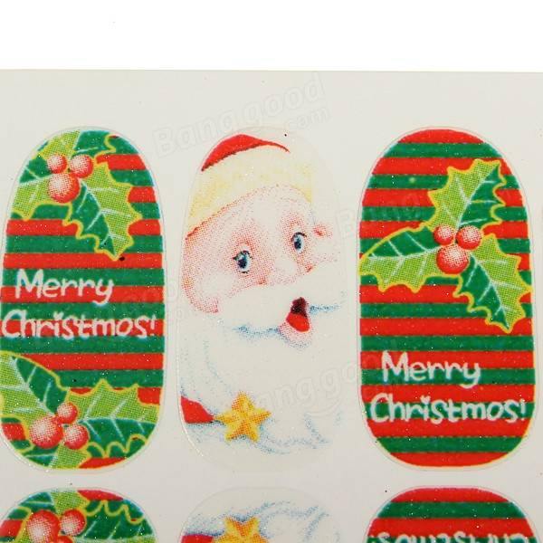 Christmas Nail Art Decoration Transfer Manicure Tips Decal Stickers - MRSLM