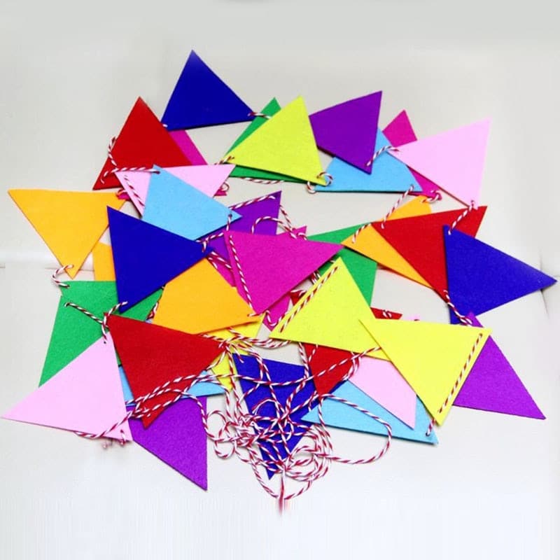 fabric flag garland for party, view 16 - MRSLM