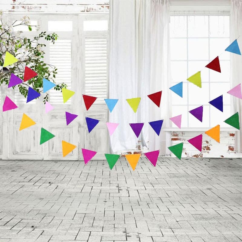 fabric flag garland for party, view 14 - MRSLM