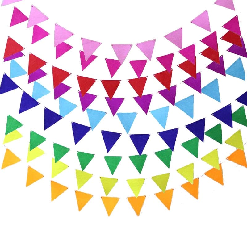 fabric flag garland for party, view 12 - MRSLM