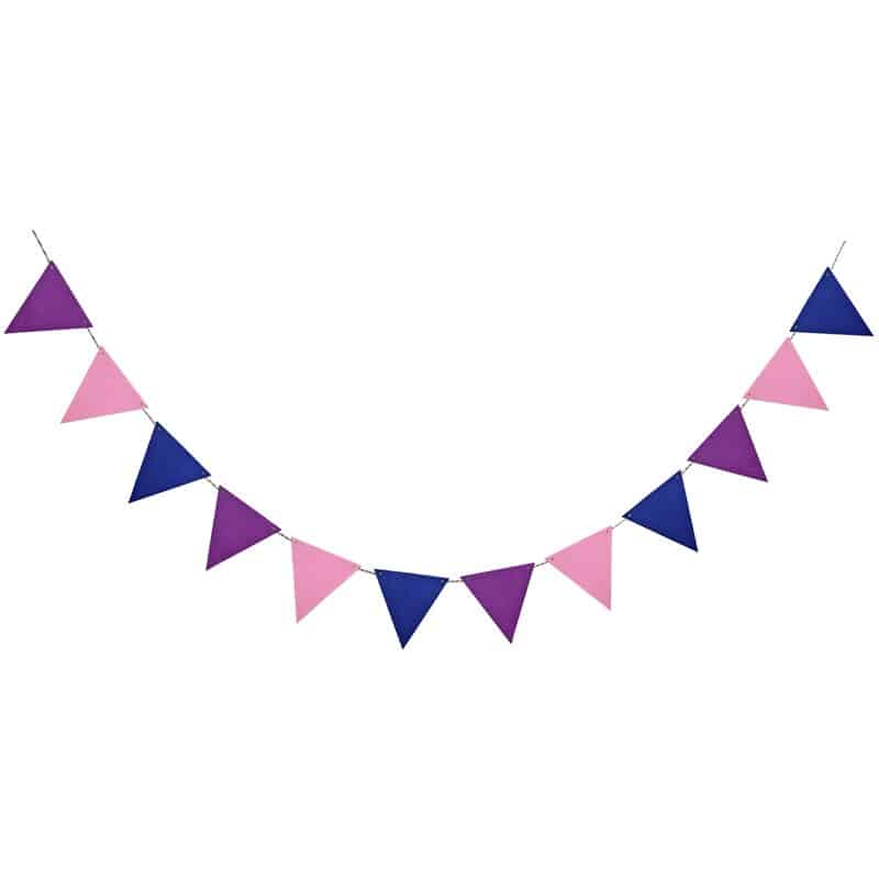 fabric flag garland for party, view 9 - MRSLM