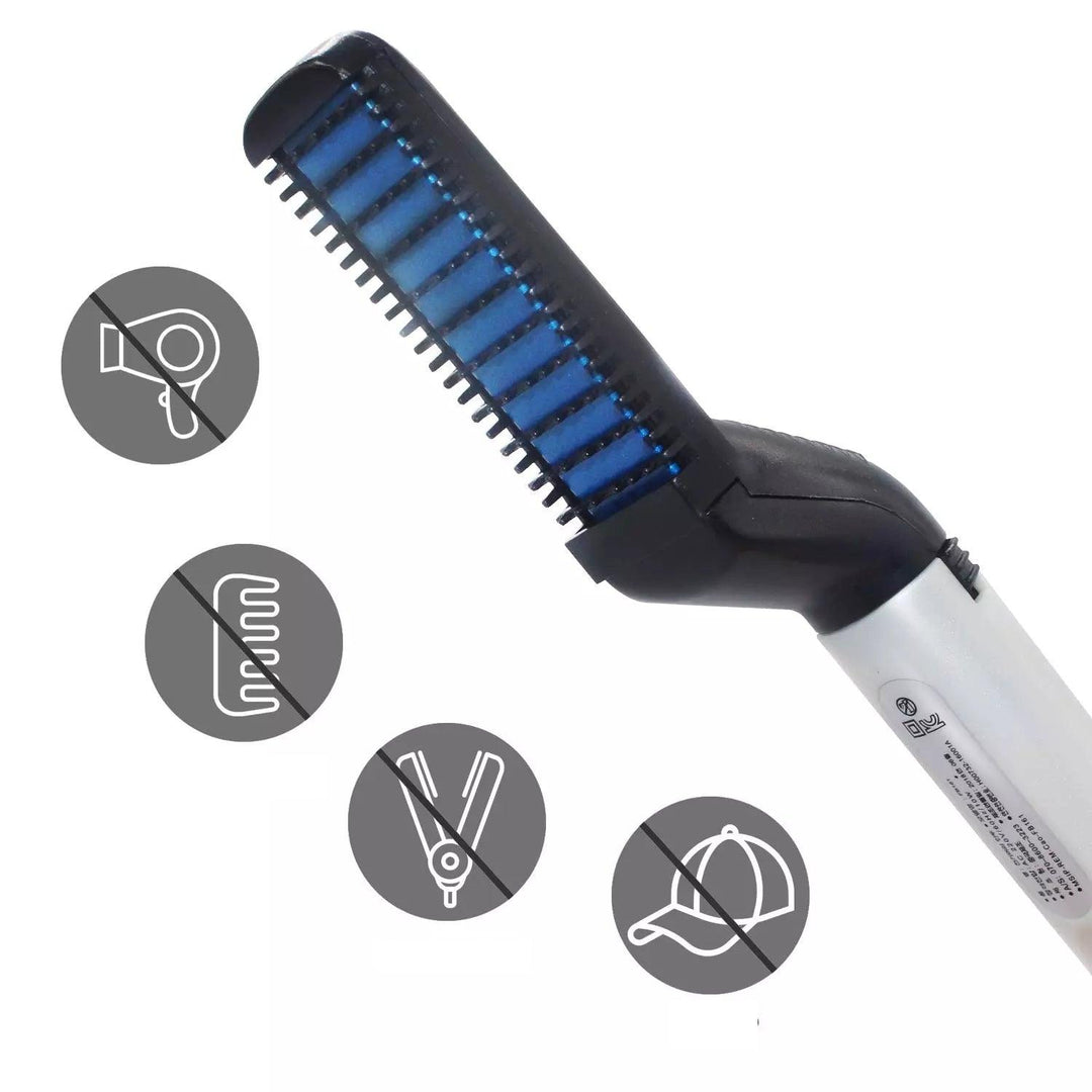 Multi-functional Electric Hair Comb Brush Beard Hair Straightener Heat Styler for Men Beard Straightening Comb Hair - MRSLM