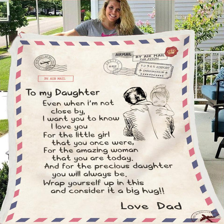 Fleece Blanket to My Daughter Son Wife Letter Printed Quilts Air Mail Blankets Positive Encourage and Love GiftsDrop Ship - MRSLM