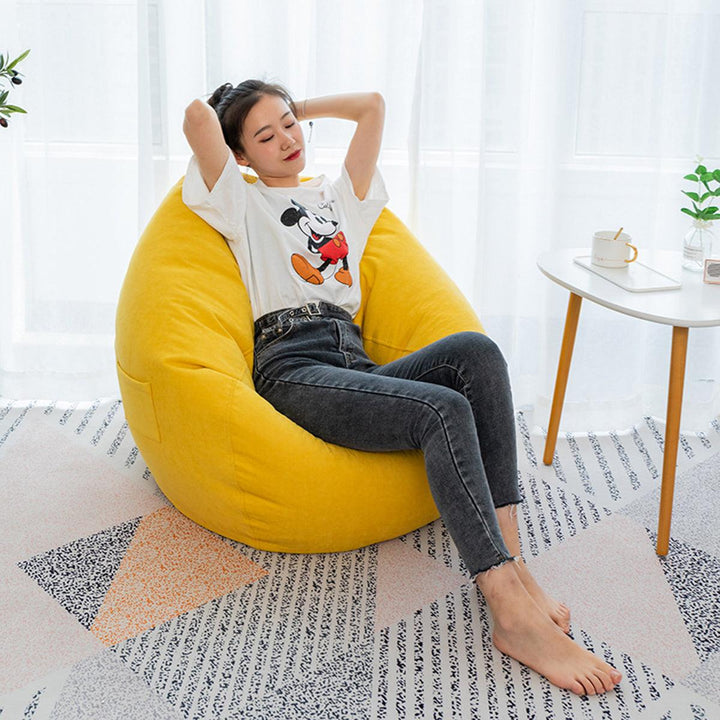Large Classic Lazy Bean Bag Chair Sofa Seat Covers Indoor Gaming Adult Storage Bag Baby Seat Sofa Protector - MRSLM