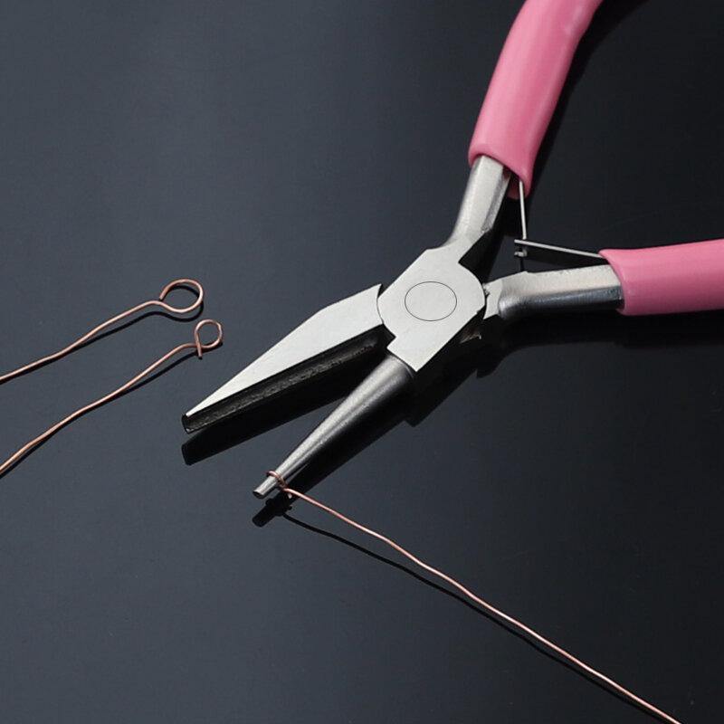 5 Inch Mini Winding Pliers Jewelry Pliers Semi-slot Semi-round Mouth Tool Pliers DIY Handmade Accessories - MRSLM