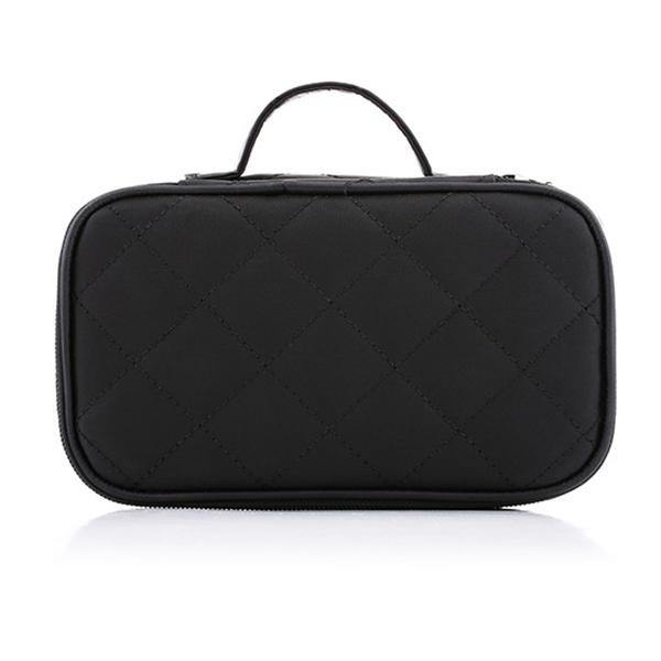 4 Colors Double Layers Cosmetic Bag Women Makeup Case Organizer Toiletry Storage - MRSLM