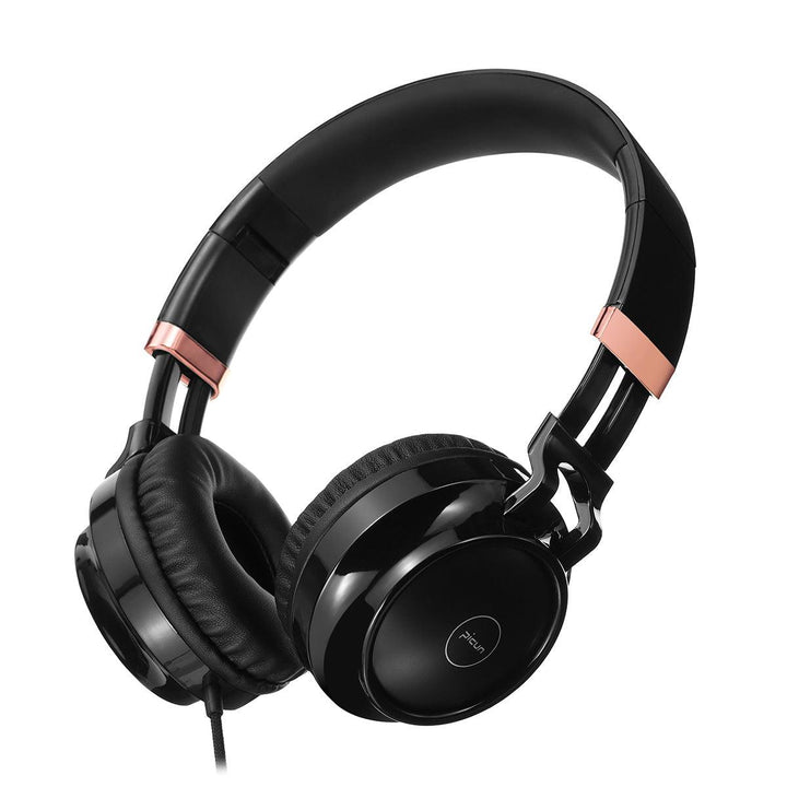 Pincun C60 Foldable Wired Headset Headphone 4D Stereo Portable 3.5mm Wired Over-ear Headset with Mic - MRSLM