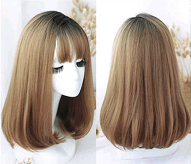 Wig female air bangs fashion chemical fiber hair wig fake hair - MRSLM