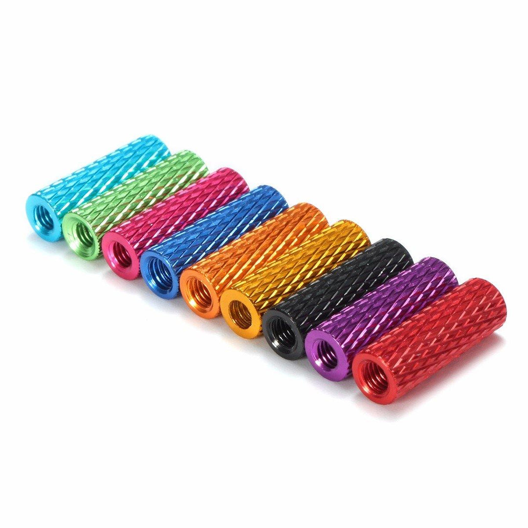 Suleve™ M3AS2 10Pcs M3 10mm Knurled Standoff Aluminum Alloy Anodized Spacer - MRSLM
