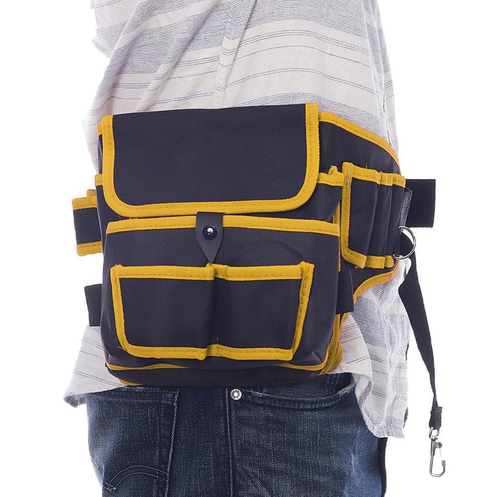 Electrician Canvas Tool Bag Safe Belt Waist Bag Belt Pouch Organizer Repair Tool Storage Bag - MRSLM
