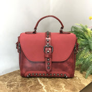 studded women's messenger bag, view 16 - MRSLM
