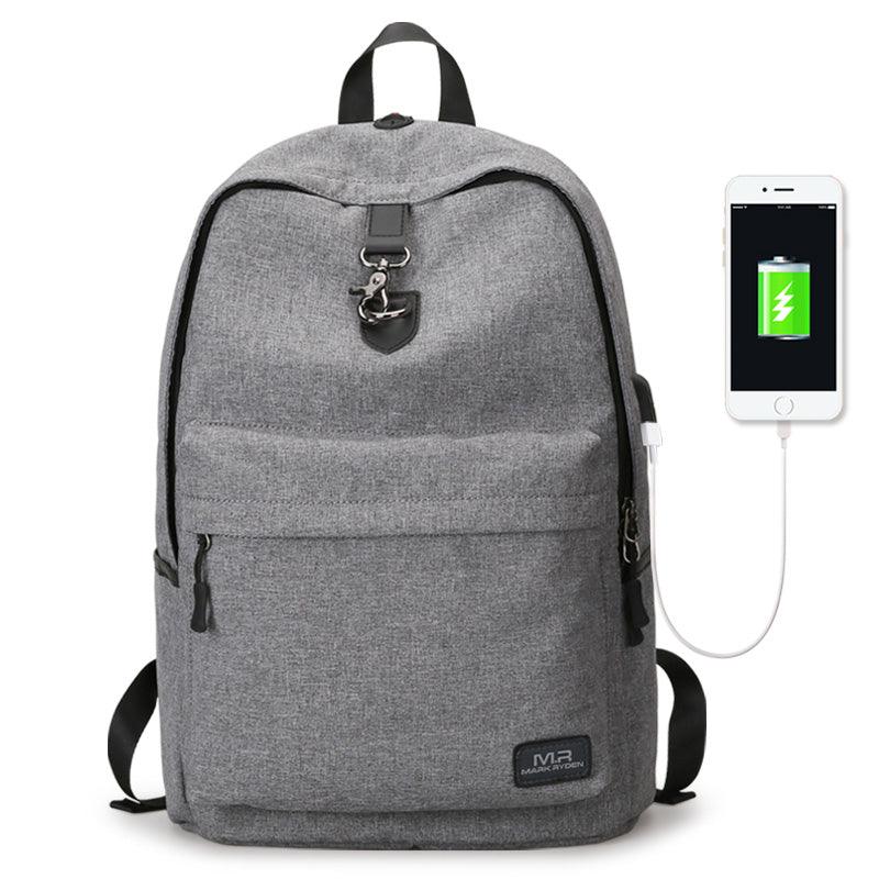 Mark Ryden four Colors USB Charging Backpack student Casual Laptop Bag Large Capacity Stylish Outdoor Travel Anti-Theft School Bag - MRSLM