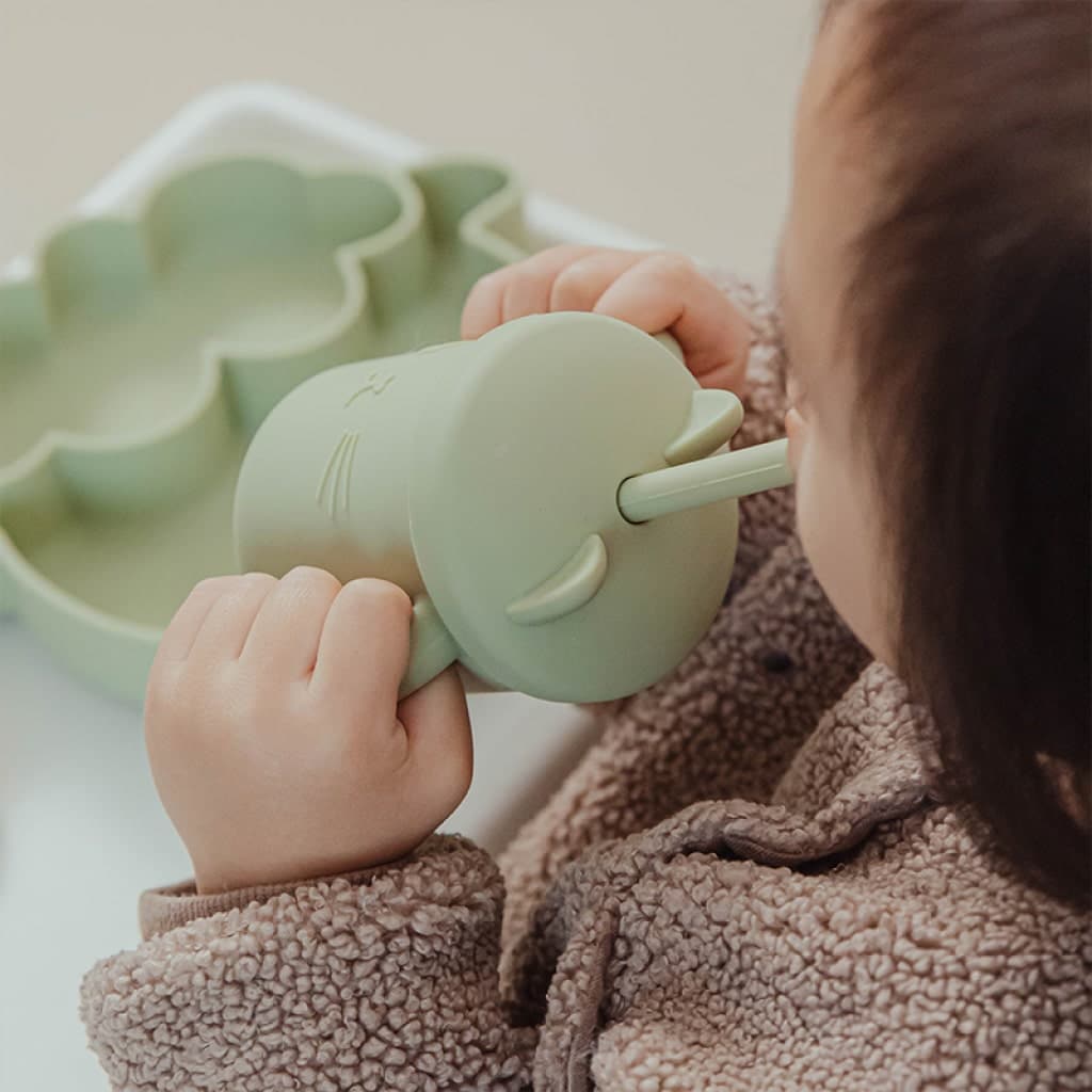 Baby Silicone Cup with Straw