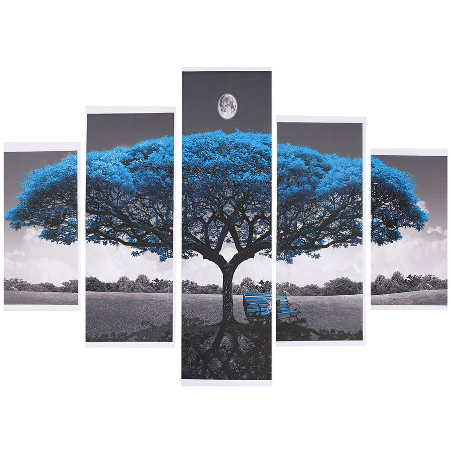 5Pcs Big Tree Canvas Paintings Wall Decorative Print Art Pictures Unframed Wall Hanging Home Office Decorations - MRSLM