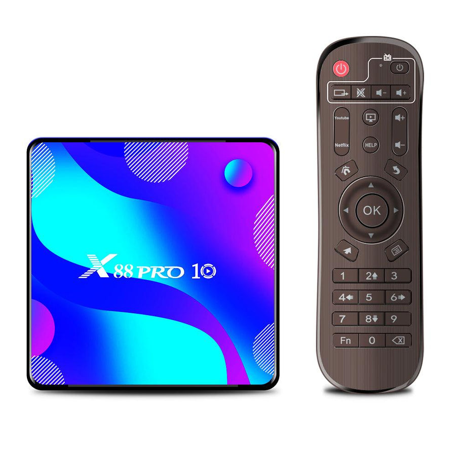 X88 Pro 10 RK3318 Quad-Core 4GB RAM 32GB ROM 5G WIFI bluetooth 4.0 Android 10.0 4K TV Box H.265 VP9 for Netflix Youtube Facebook - MRSLM