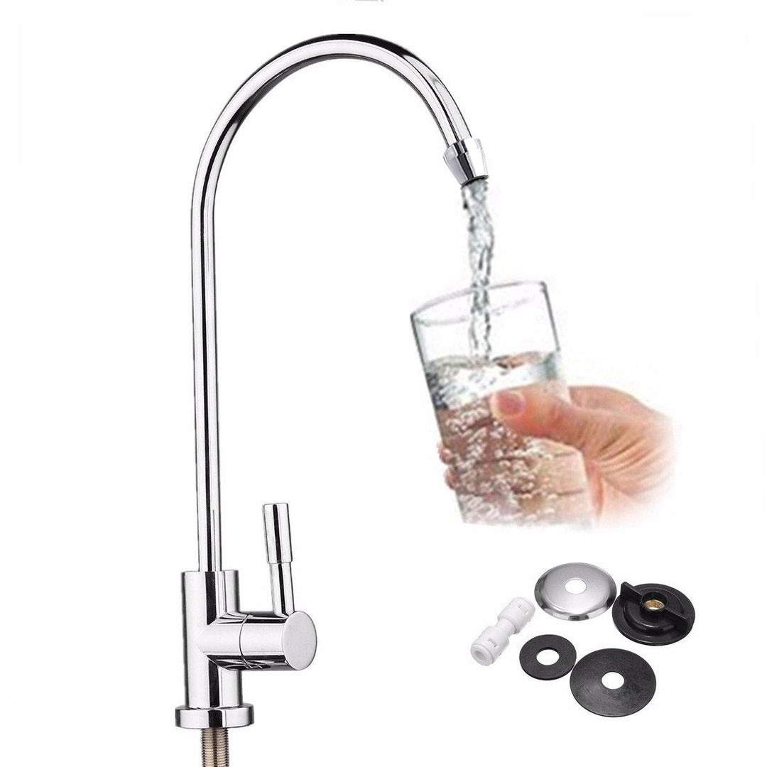 1/4 Inch Chrome Drinking RO Water Filter Faucet Finish Reverse Osmosis Sink Kitchen - MRSLM
