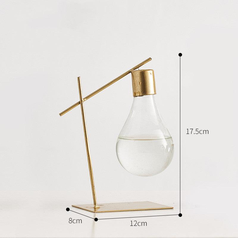 Wrought iron glass hydroponic vase - MRSLM