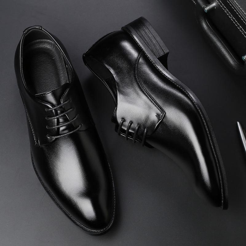 Four new shoes men's dress shoes black tie business men leather shoes factory direct code - MRSLM
