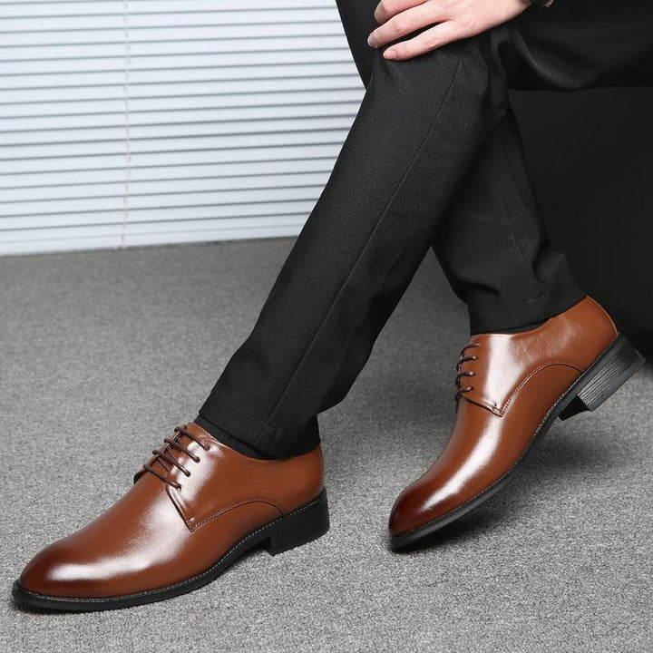 Four new shoes men's dress shoes black tie business men leather shoes factory direct code - MRSLM