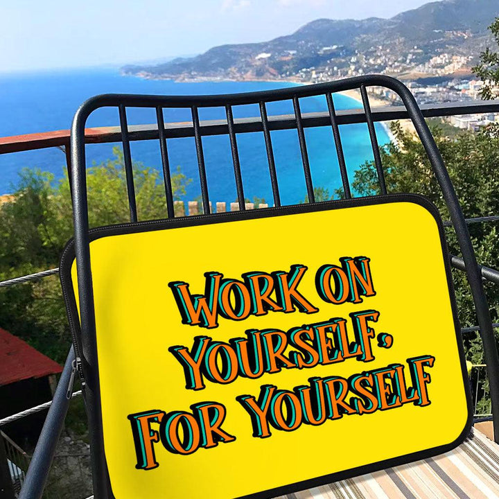 Work on Yourself HP 16" Sleeve - Cool Laptop Sleeve - Quote Laptop Sleeve with Zipper - MRSLM