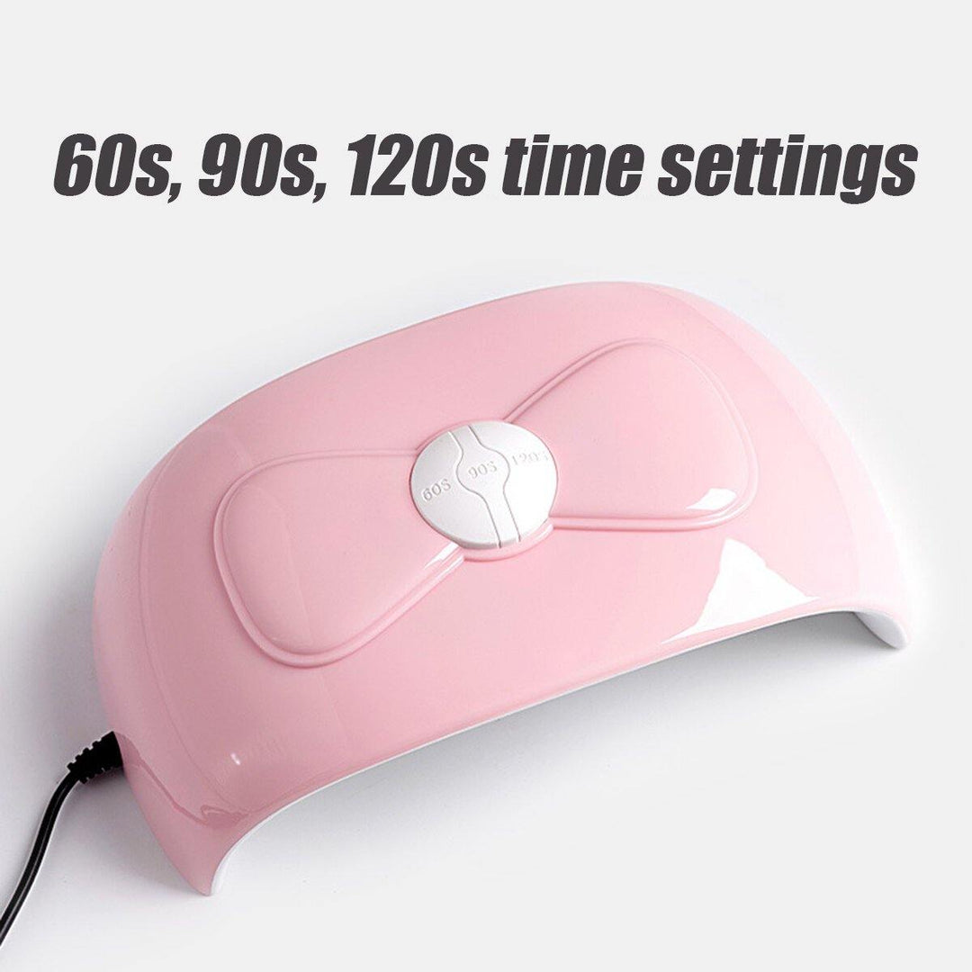 54W UV LED Lamp For Manicure Nail Dryer Machine Pink Bow Lamp For Curing Polish Sunlight Nail Tools - MRSLM