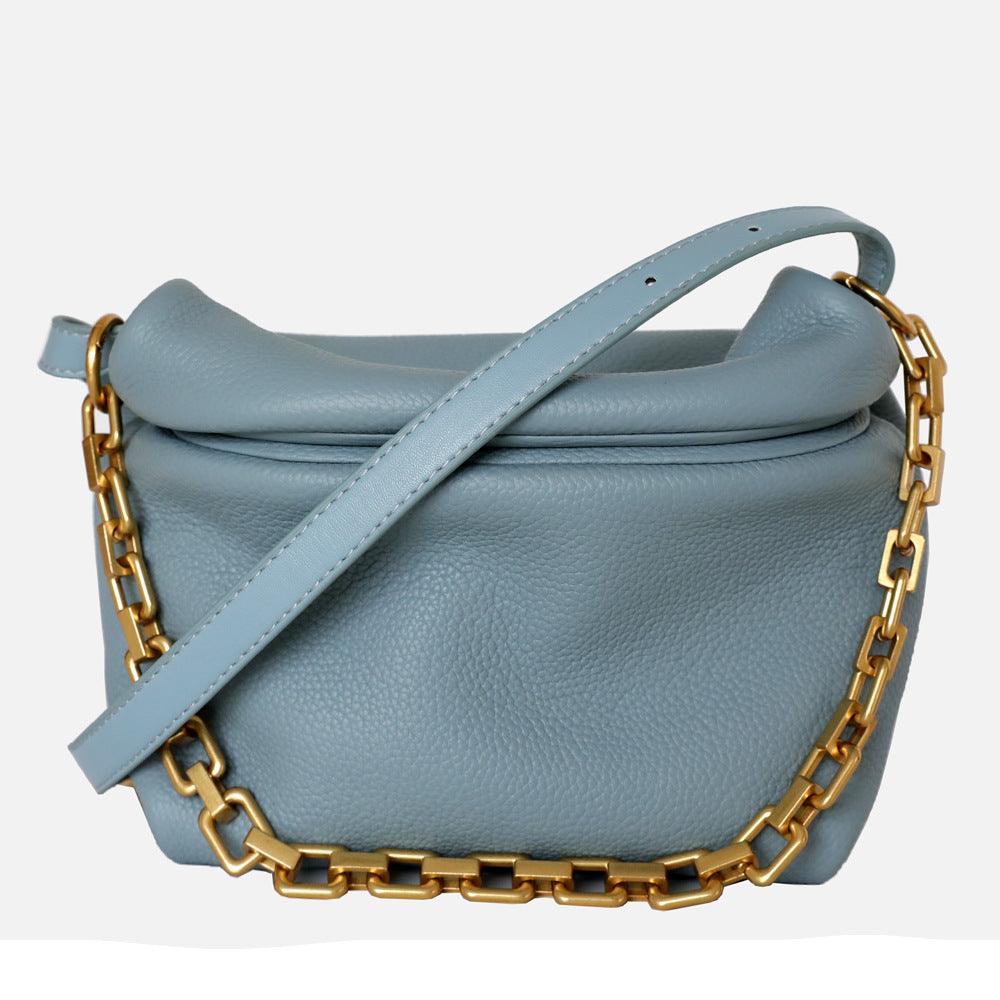 Leather Chain Dumpling One-shoulder Messenger Bag - MRSLM