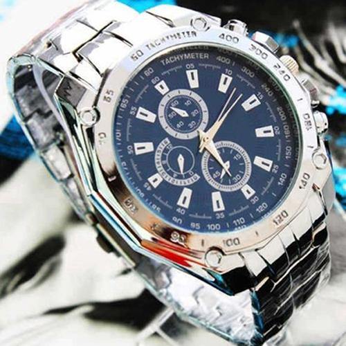 Fashion Men Stainless Steel Quartz Analog Sport Wrist Watch Father's Day Gift - MRSLM