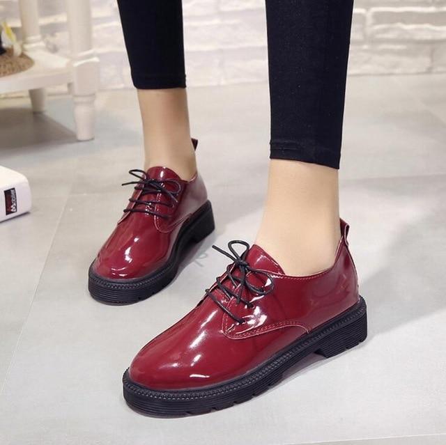 Women's high gloss loafers - MRSLM
