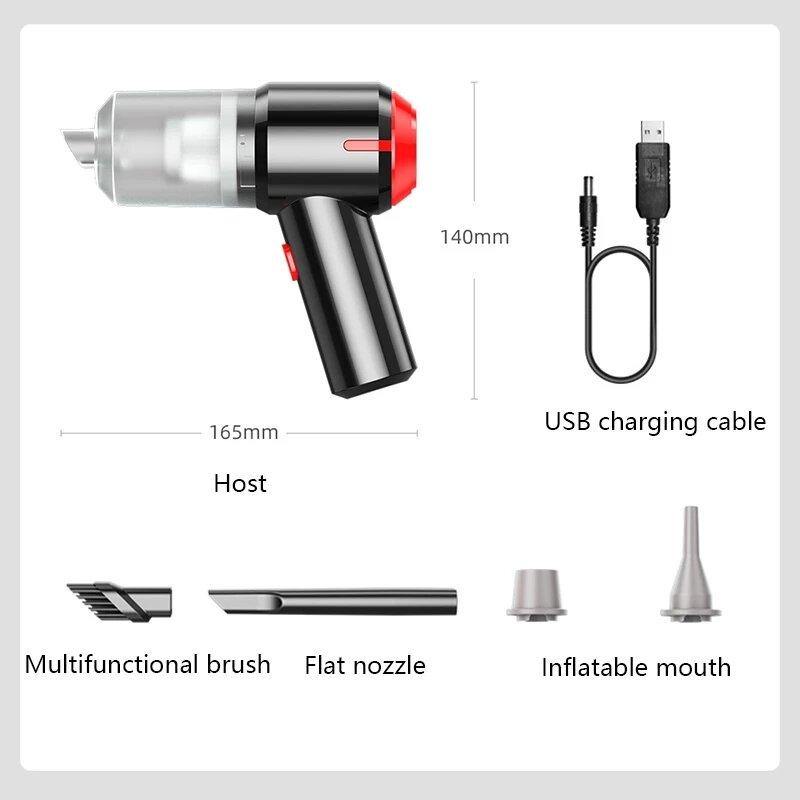 Mini Car Vacuum Cleaner 8000Pa High Power Wireless Vacuum Cleaner for Home Handheld Cordless Car Cleaning - MRSLM