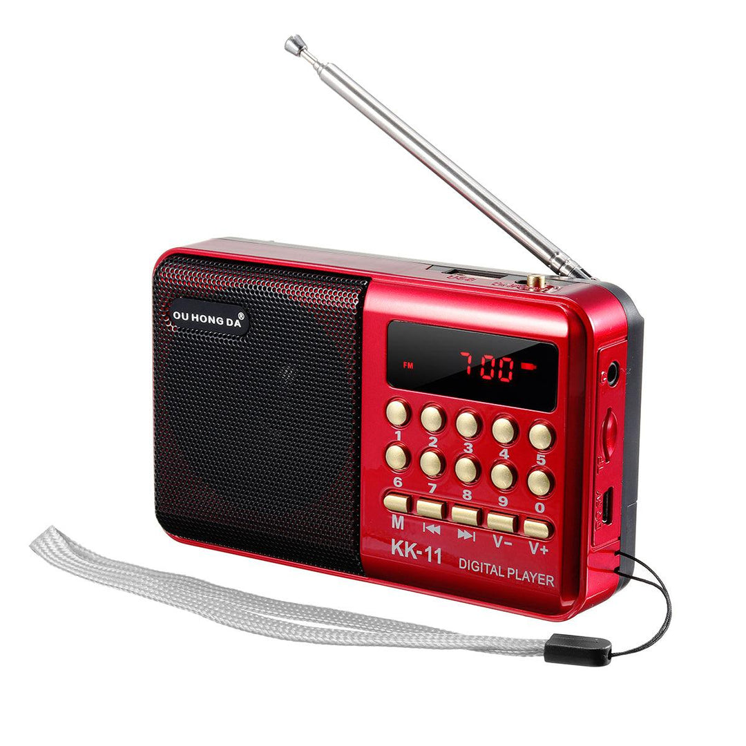 DC 5V 3W Mini Portable Pocket LCD Digital FM Radio Speaker USB TF AUX MP3 Player - MRSLM