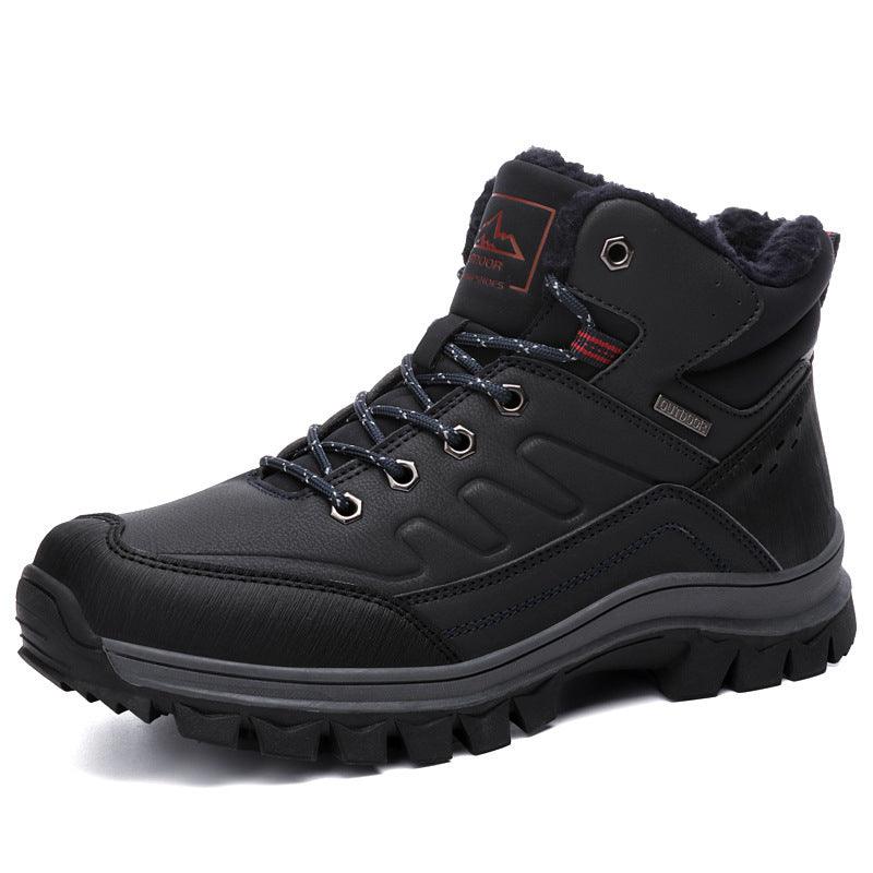 Plush Men's Shoes Snow Boots Men's Outdoor Sports Hiking Shoes - MRSLM