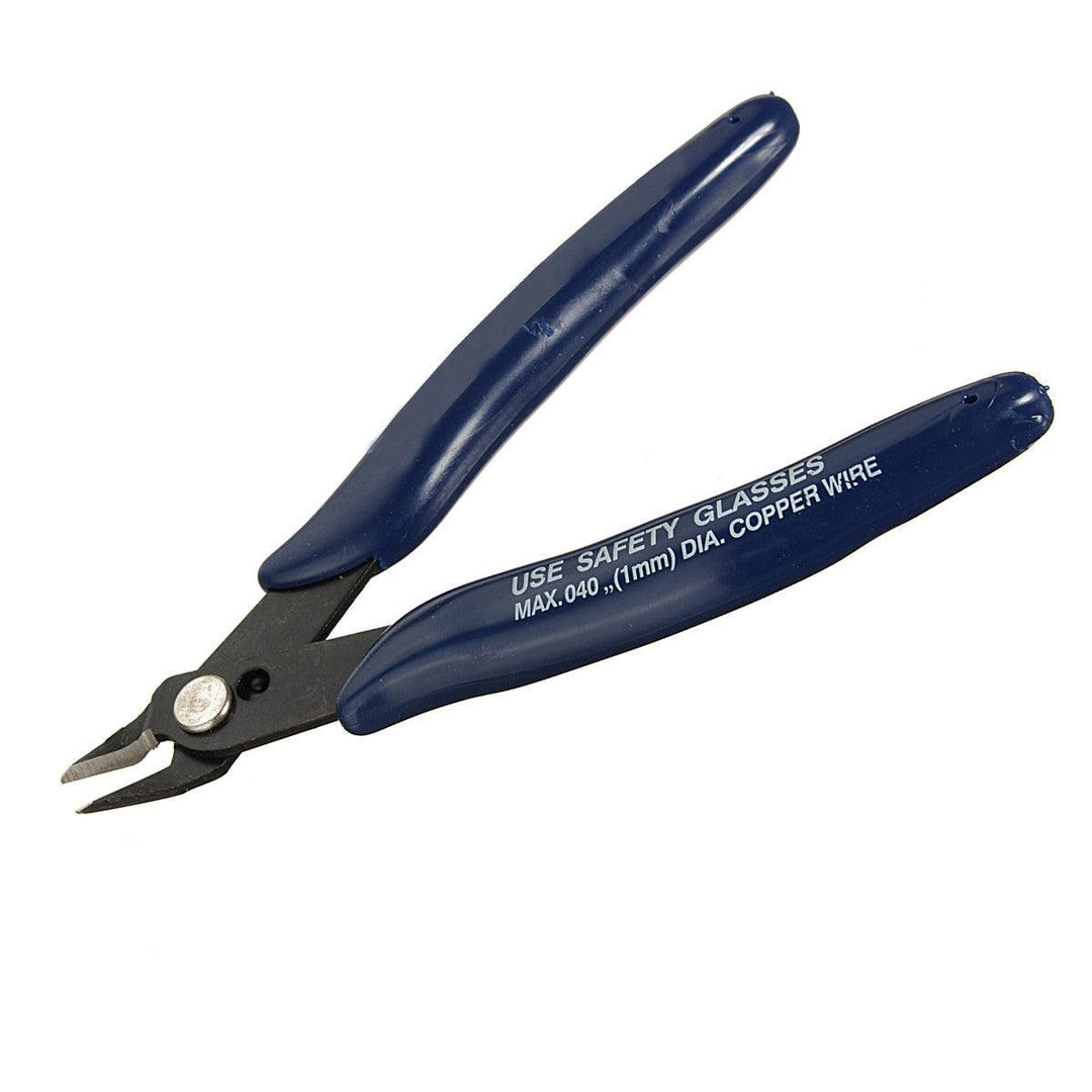 Ctrical Wire Cable Cutters Cutting Side Snips Flush Pliers + BAKU BK-108 Ergonomic Professional Stainless Steel Precision Mini Pliers Long Nose Pliers - MRSLM