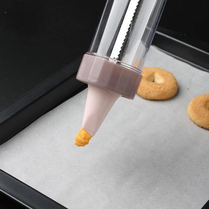 Cookie Press Kit Cookie Press Making Gun Biscuits Cake Mold Cookie Press Maker Machine (Coffee) - MRSLM