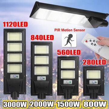 PIR Motion Sensor LED Solar Street Light Security Wall Lamp Waterproof Outdoor Garden+Remote Control - MRSLM