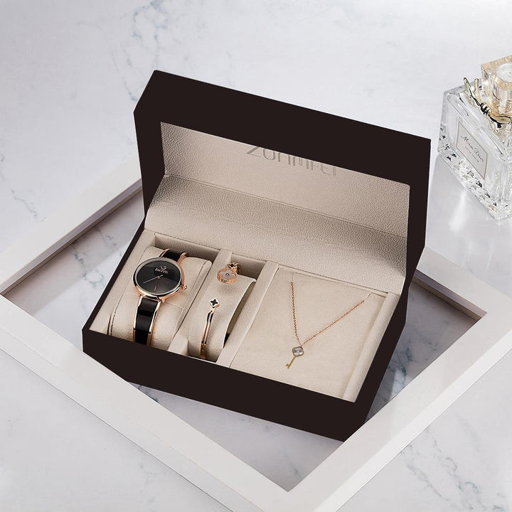 Gift Box Watches Set Bracelet Necklace Earring Ring Set - MRSLM