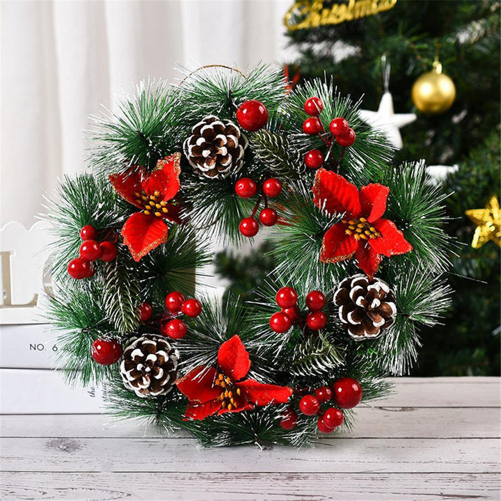 Gangzhilian Christmas Wreath Chirstmas Home Decoration Wreath Creative Mutiple Styles Decor For Home Office - MRSLM