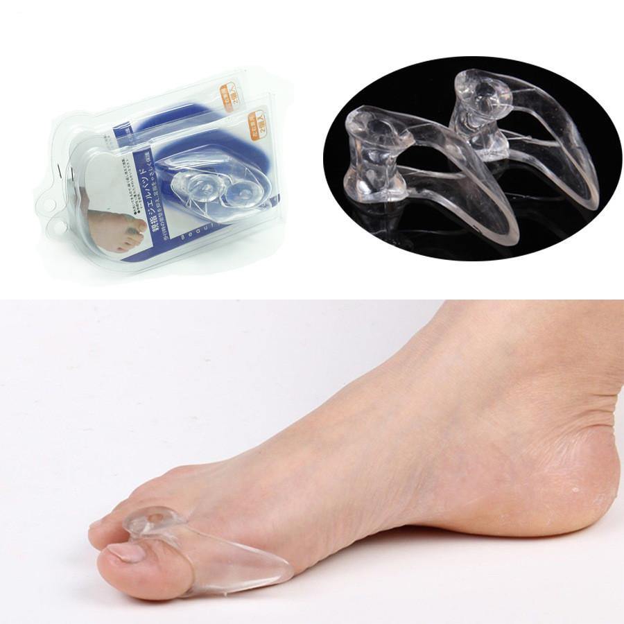 1 Pair Transparent Silicone Foot Toe Separator Hallux Valgus (Transparent) - MRSLM
