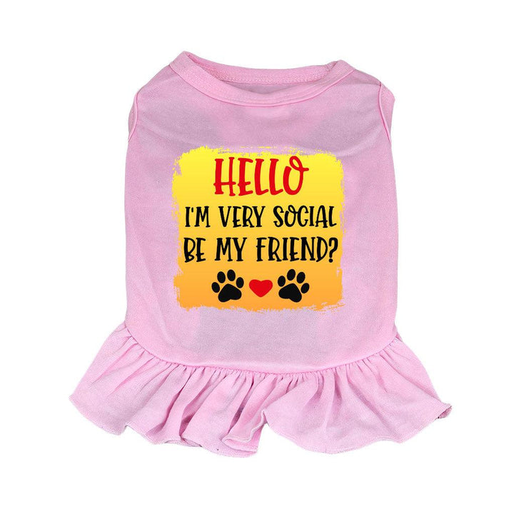 Friend Dog Sundress - Colorful Dog Dress Shirt - Printed Dog Clothing - MRSLM