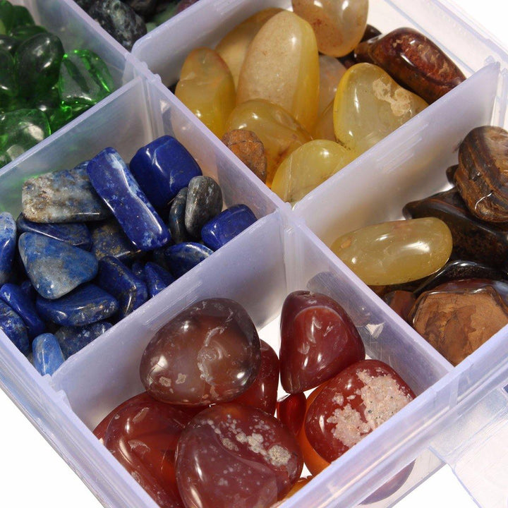 10 Kinds Natural Stone Quartz Crystal Mini Rock Chips Energy Mineral Specimen Decorations - MRSLM