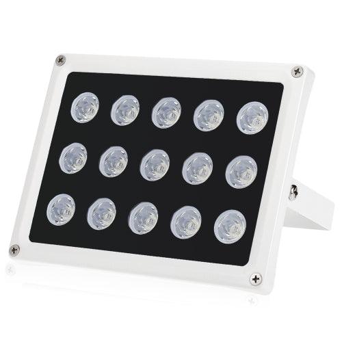 Infrared Illuminator 15 Array IR LEDS Night Vision Wide Angle Outdoor Waterproof for CCTV Security C - MRSLM