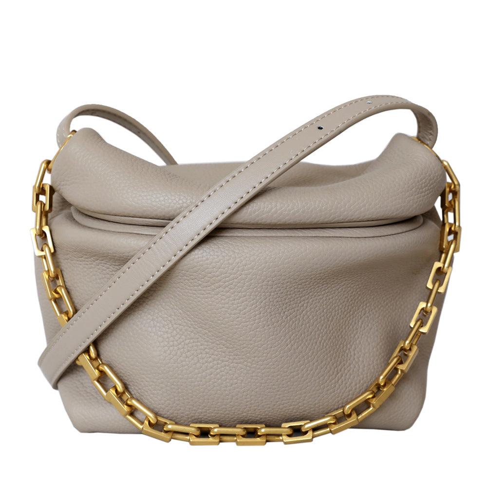 Leather Chain Dumpling One-shoulder Messenger Bag - MRSLM