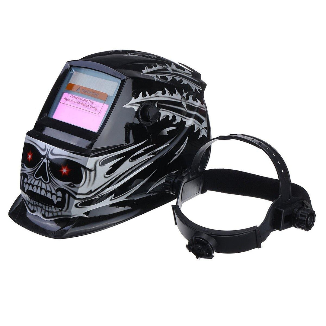 Solar Powered Auto Darkening Welding Helmet Arc Tig Mig Grinding Welder Mask - MRSLM