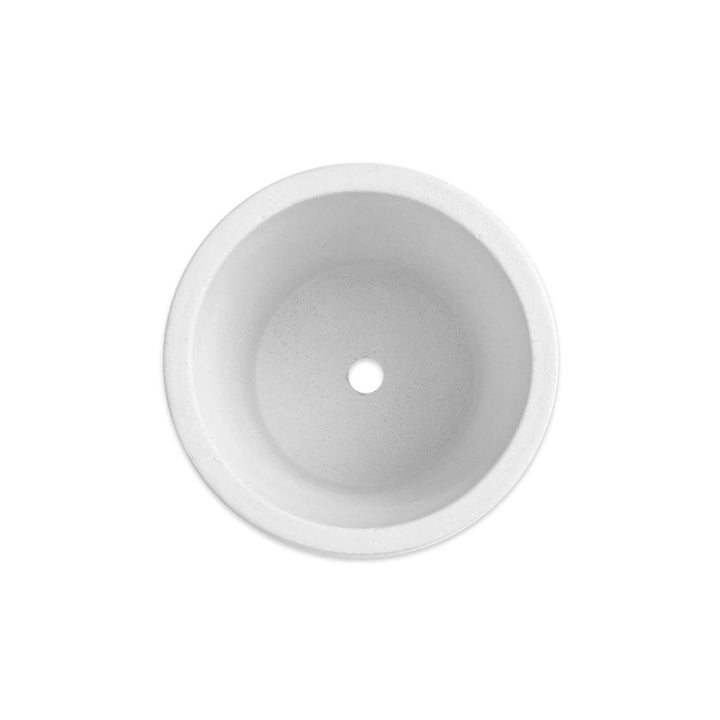 Round White Ceramic Planter - MRSLM
