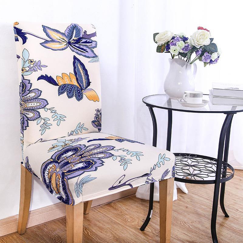 WX-PP3 Elegant Flower Elastic Stretch Chair Seat Cover Dining Room Home Wedding Decor - MRSLM