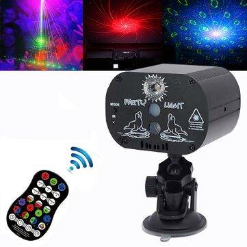 USB 60 Patterns Projector LED RGB Laser Stage Light DJ Disco KTV Home Party Lighting with Stand - MRSLM