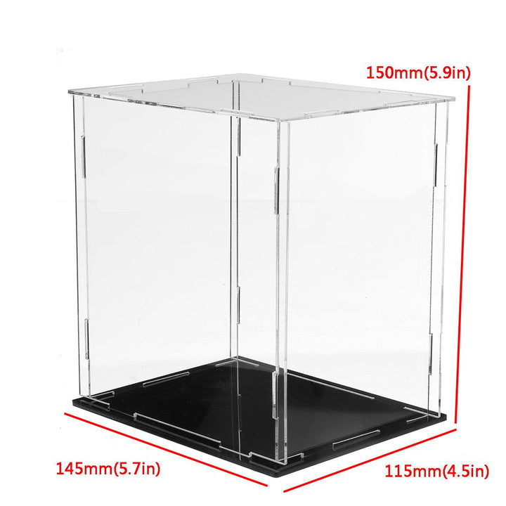 Clear Acrylic Plastic Display Case Perspex Box Dustproof Transparent 4 Type - MRSLM