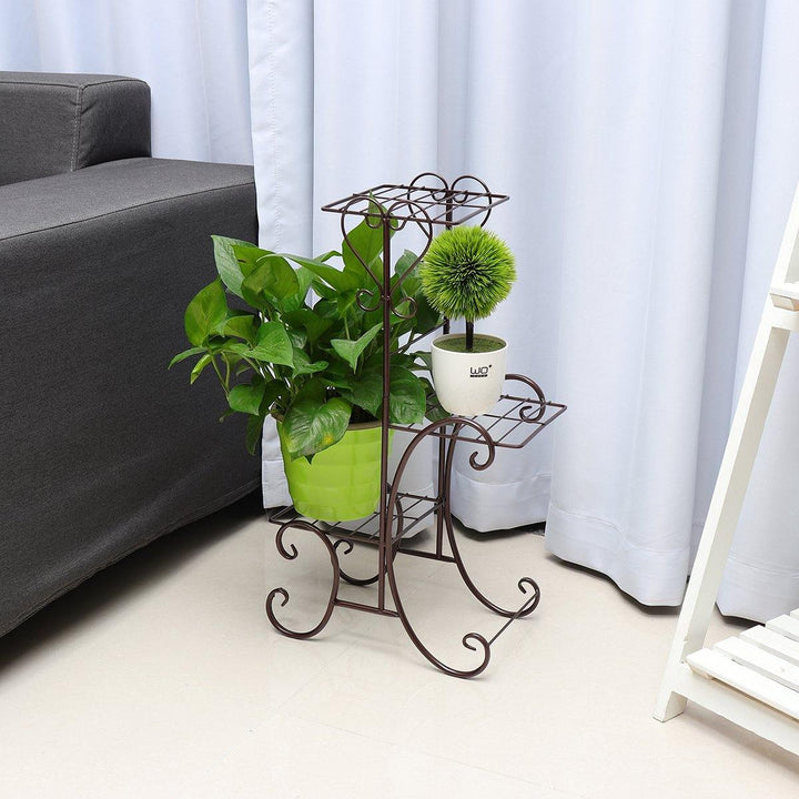 3 Tier Garden Planter Stand Flower Pot Plant Display Shelf Balcony Home Decorations - MRSLM